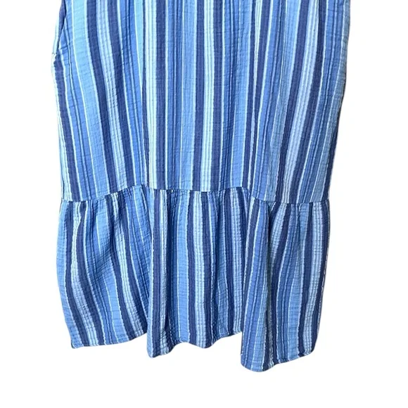 L.L. Bean Women's Cloud Gauze Midi Dress, Stripe - Picture 4 of 9